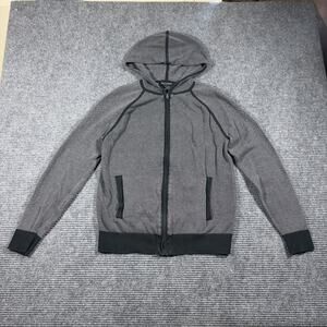 Banana Republic Men's Medium Gray Zip Up Jacket Full Zip Casual Lightweight Coat